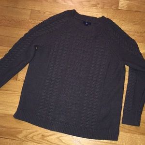 Gap Gray Cable-knit sweater